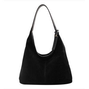 Suede Tote Bag Brown Suede Shoulder Purse Work Hobo Handbag Fall Aesthetics UwU